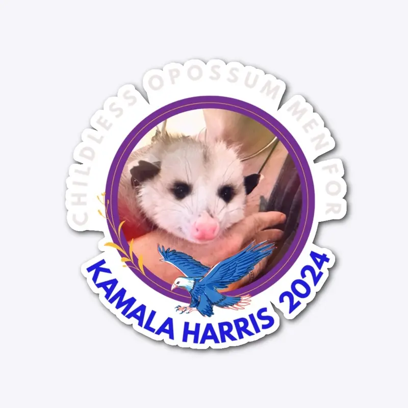 Childless Opossum Men For Kamala Harris